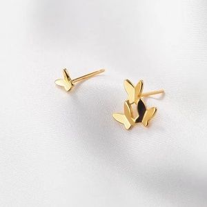 NWOT 18K Gold Plated Asymmetrical Butterfly Earrings